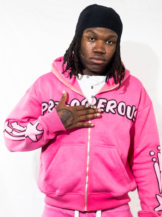 Pink PA Star Puffer Full Zip