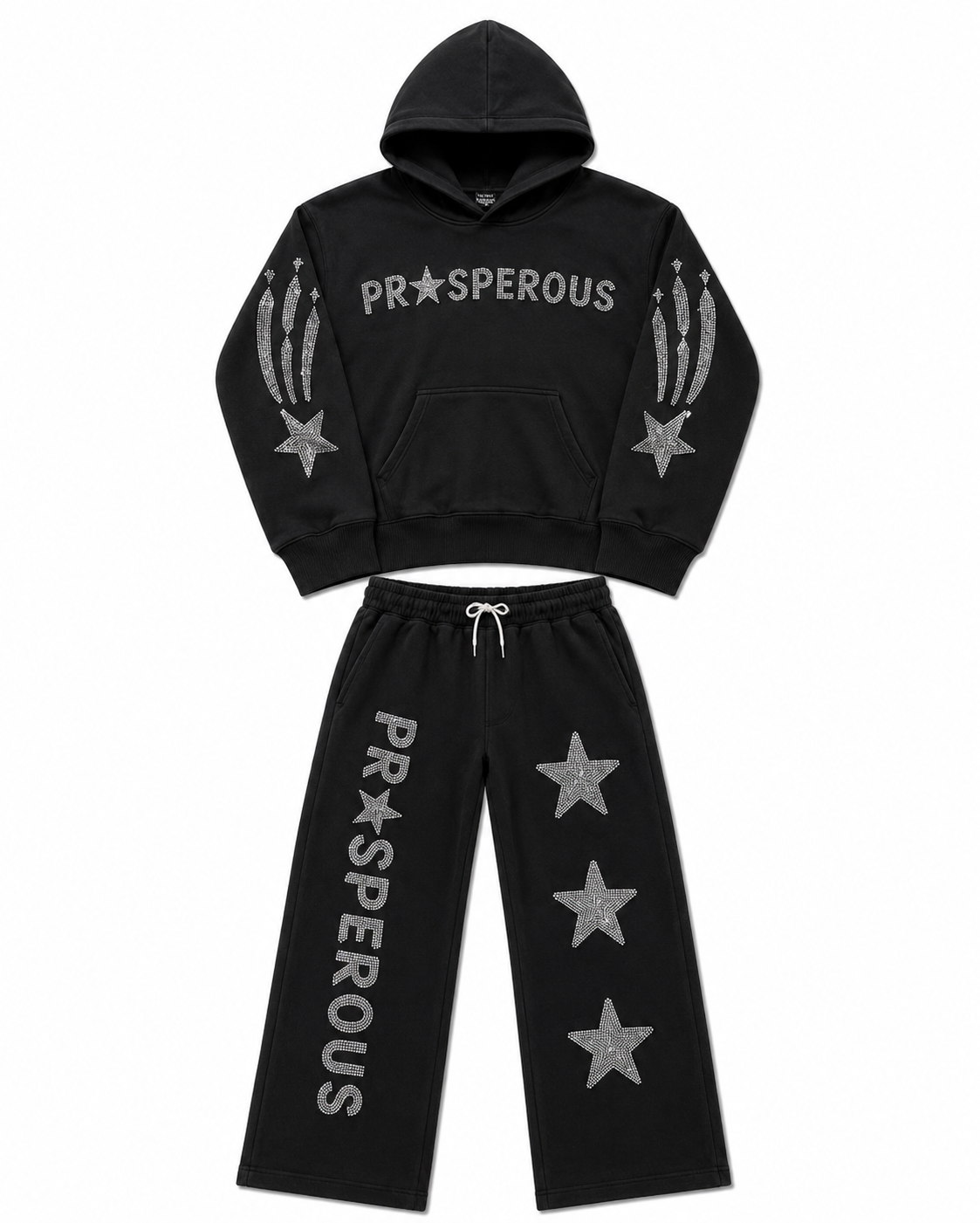 Midnight Rhinestone Pa Star Sweatsuit