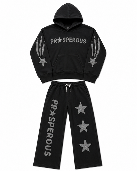 Midnight Rhinestone Pa Star Sweatsuit