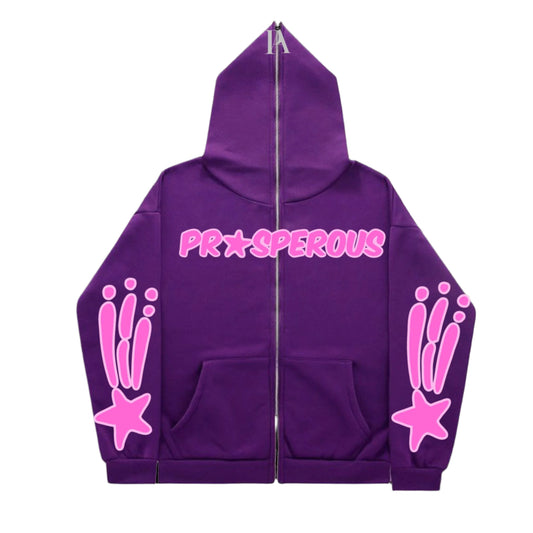 Purple PA Star Puffer Full Zip
