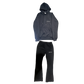 Black Flared Signature Sweatsuit