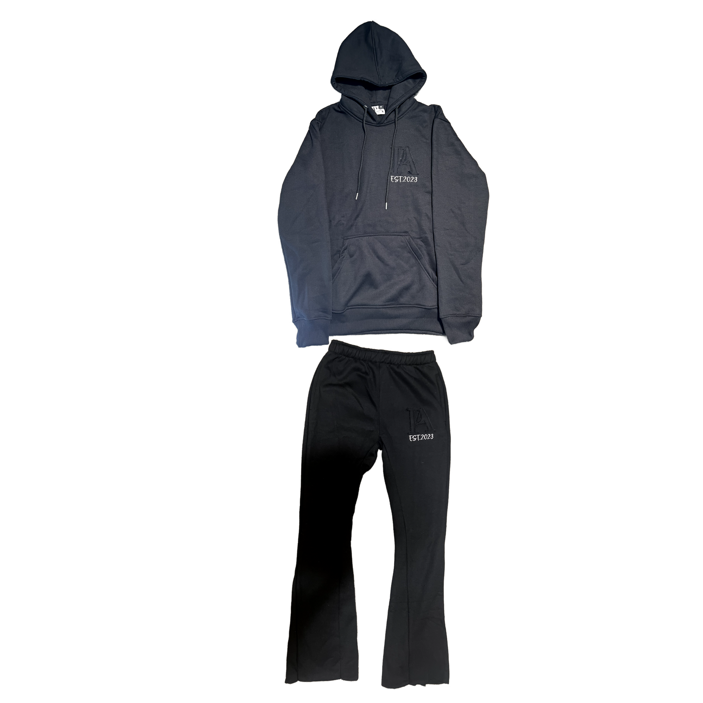 Black Flared Signature Sweatsuit